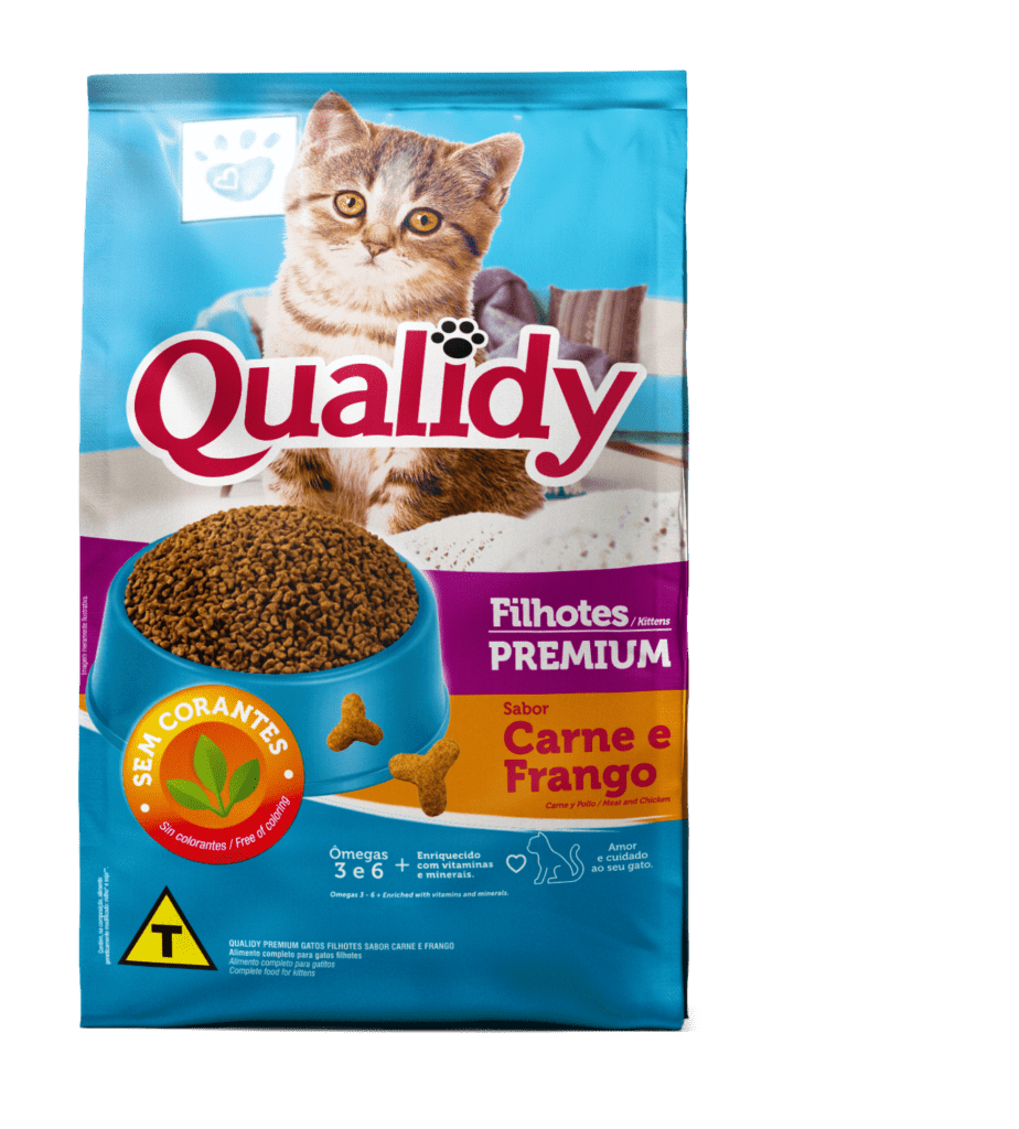 Qualidy Premium Gatos Filhotes Sabor Carne E Frango Adimax Alimentos