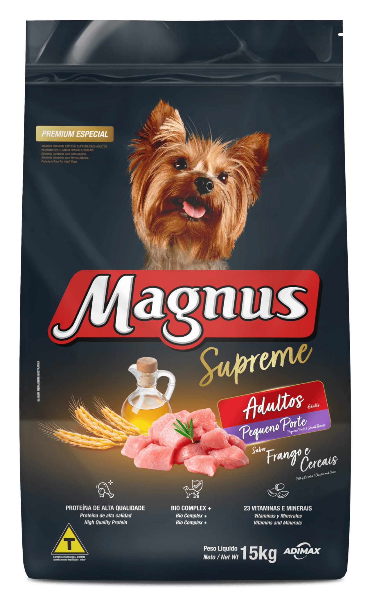 Magnus Super Premium Cães Adultos Pequeno Porte Sabor Frango e Arroz