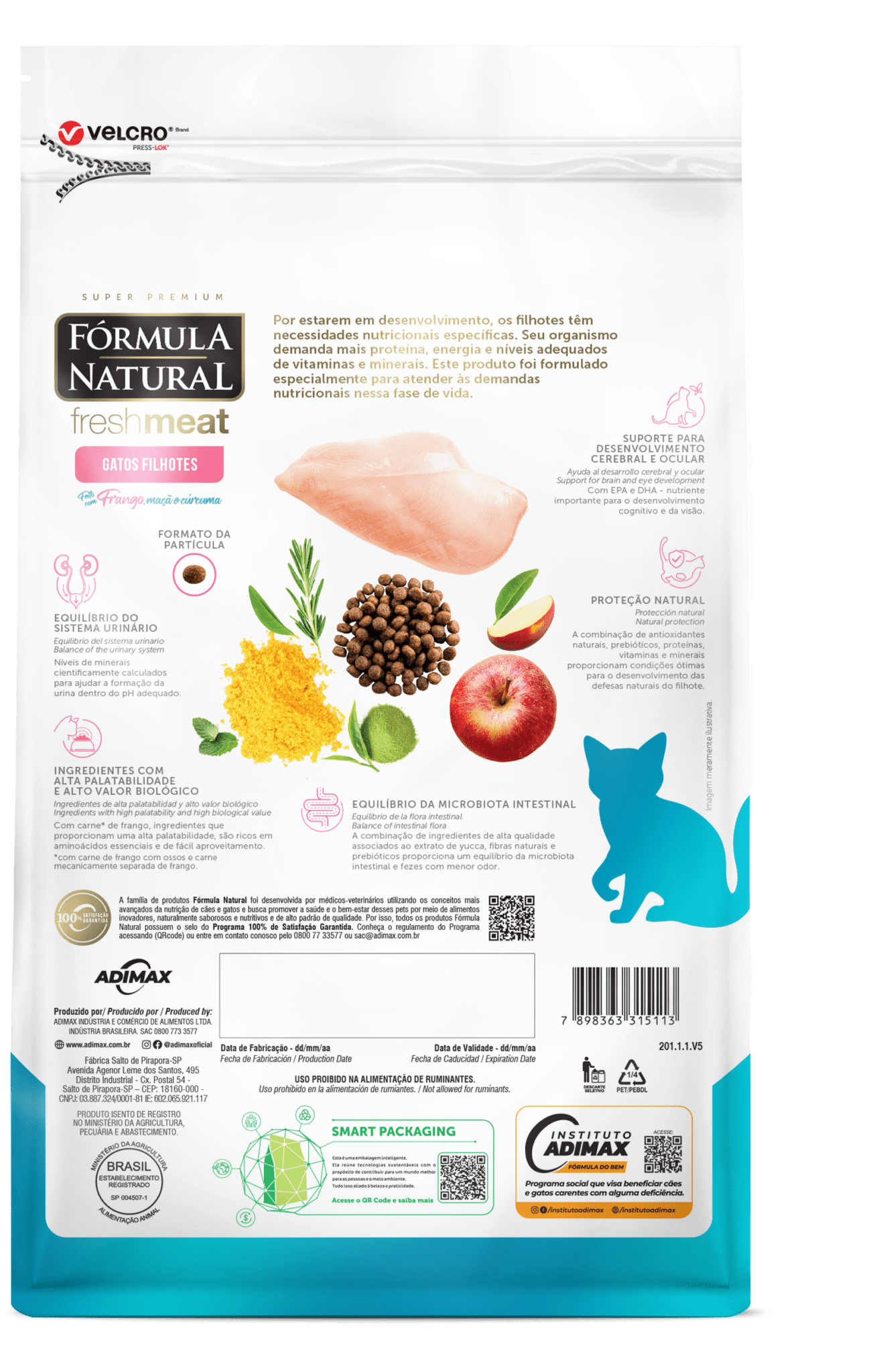 Fórmula Natural Fresh Meat Gatos Filhotes Adimax Alimentos para cães