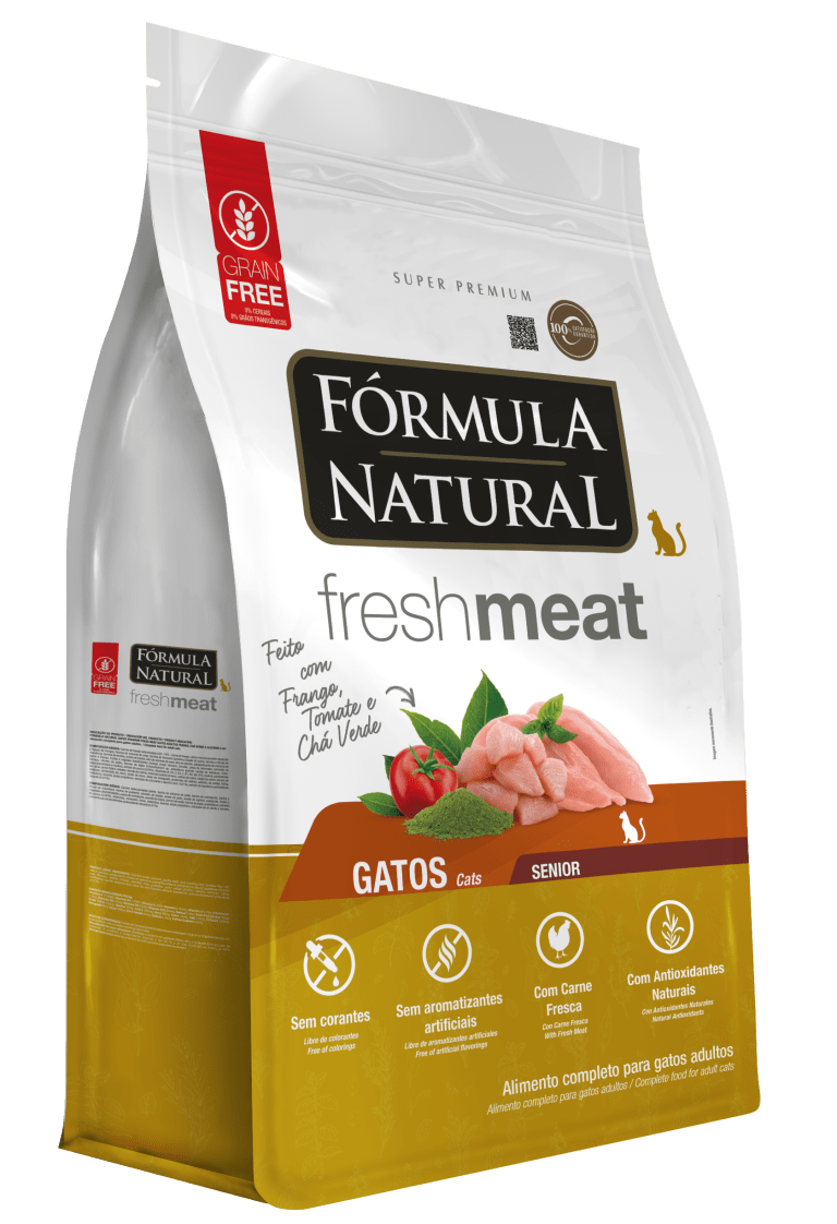 Fórmula Natural Fresh Meat Gatos Sênior Adimax Alimentos para cães e