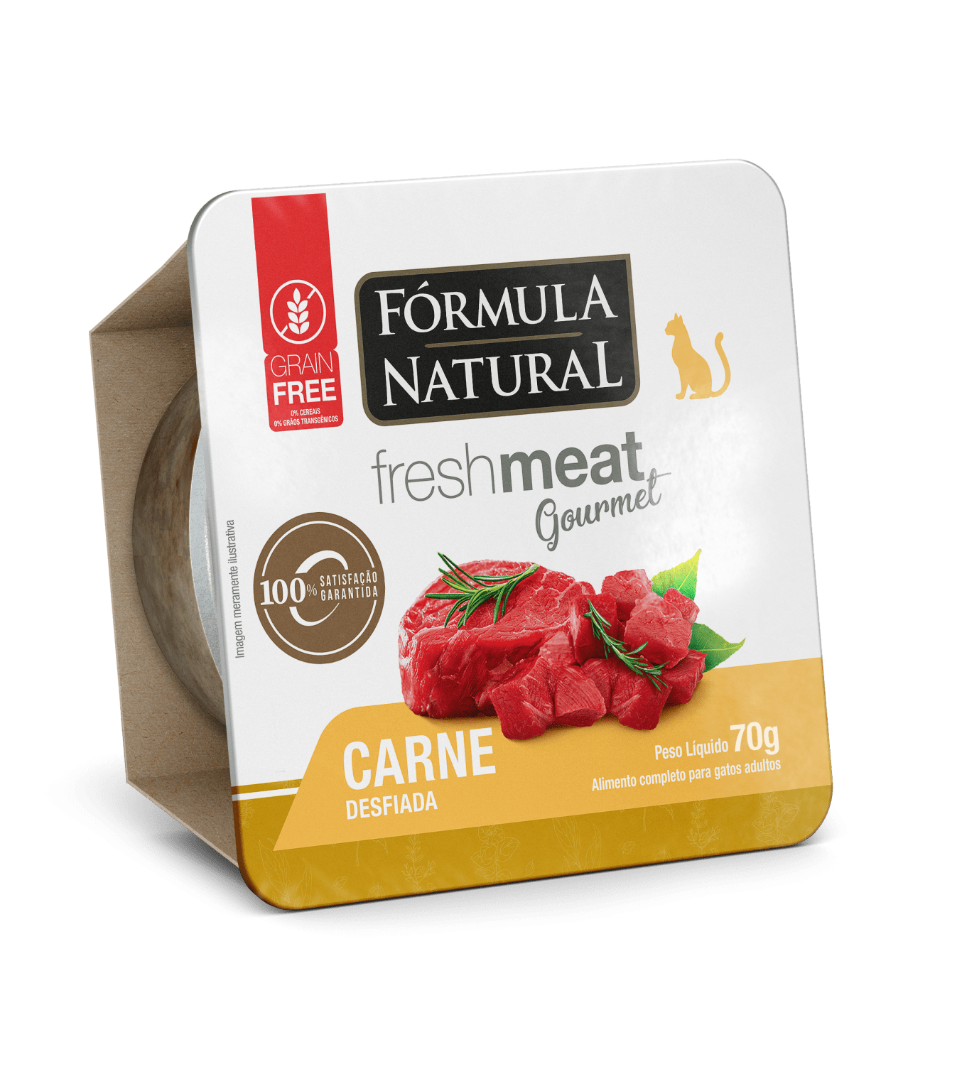 F Rmula Natural Fresh Meat Gourmet Gatos Sabor Carne Desfiada Adimax