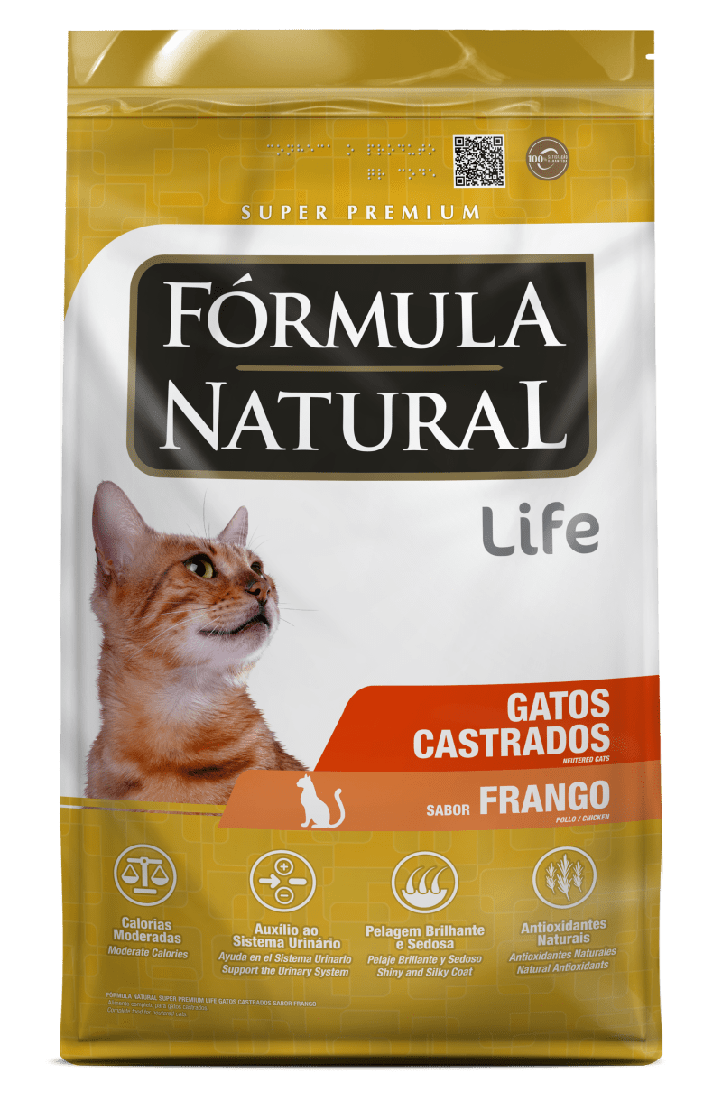 F Rmula Natural Super Premium Life Gatos Castrados Sabor Frango