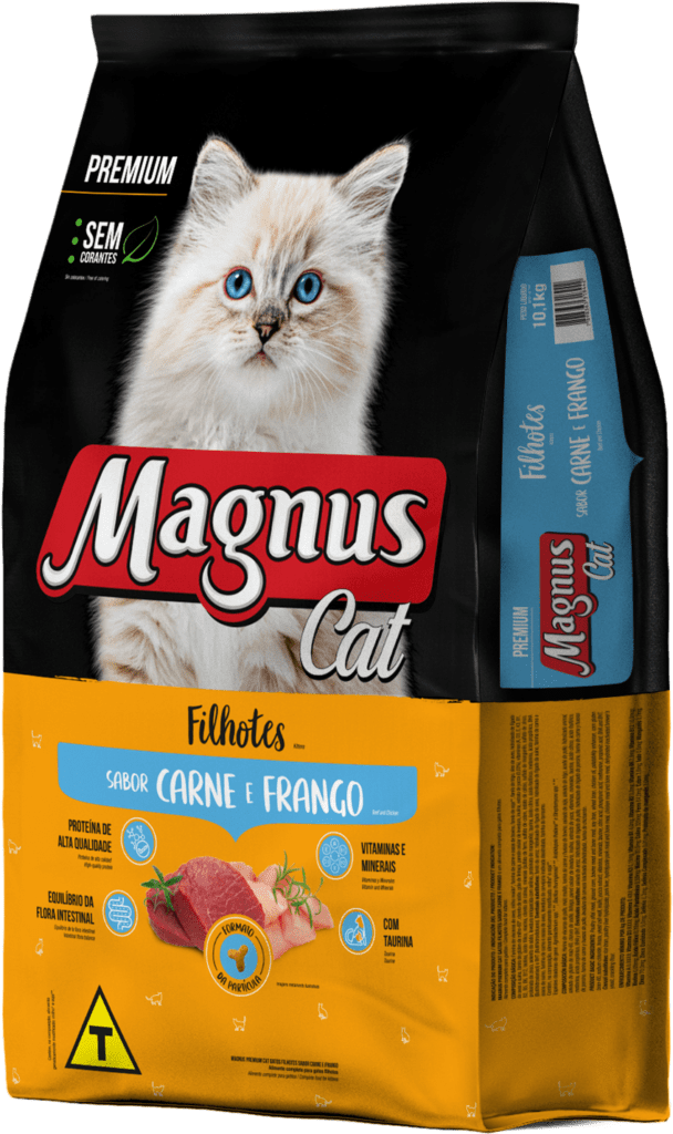 Magnus Cat Premium Gatos Filhotes Carne E Frango Adimax Alimentos