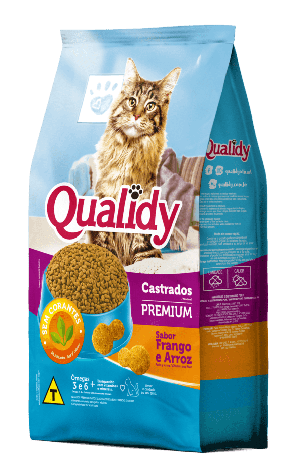 Qualidy Premium Gatos Castrados Sabor Frango e Arroz - Image 2