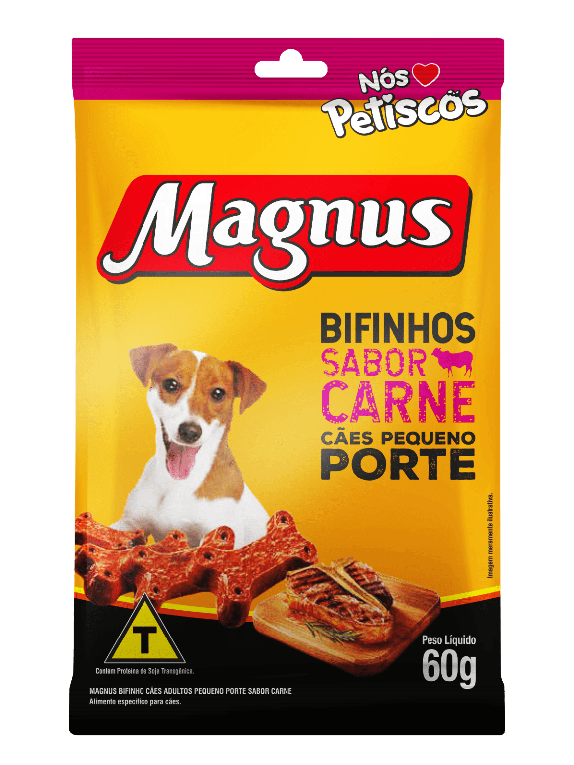 Magnus Bifinhos Cães Pequeno Porte Sabor Carne Adimax Alimentos para cães e gatos