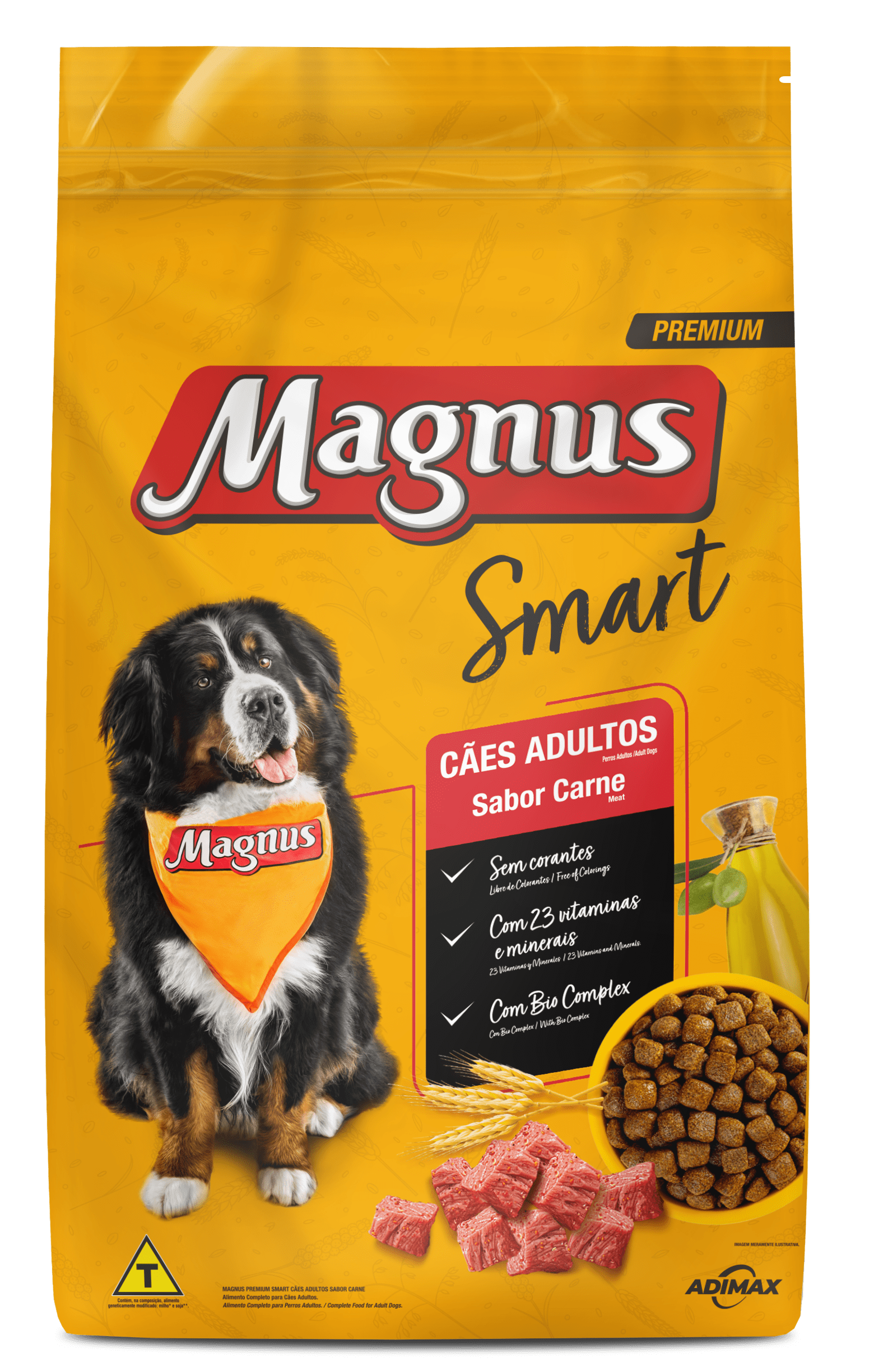Magnus Premium Smart Cães Adultos Sabor Carne