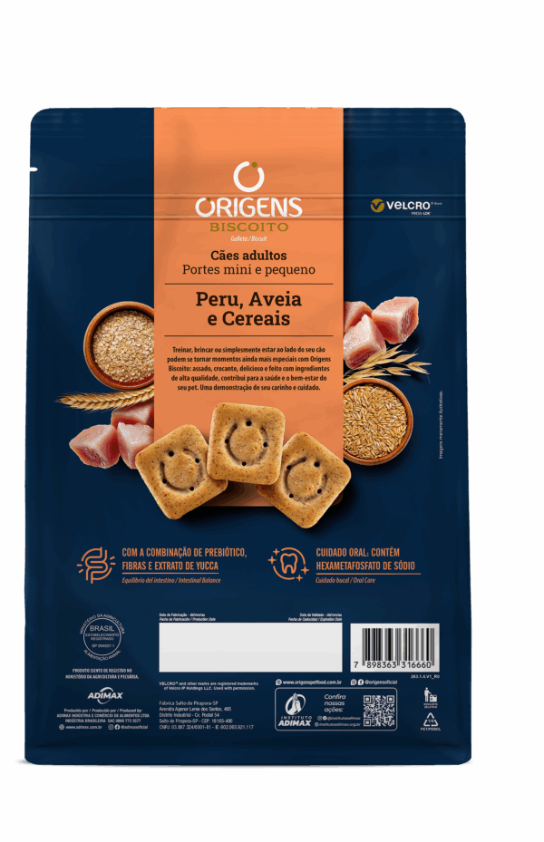 Origens Premium Especial Biscuit Adult Dogs Mini and Small Breeds Turkey, Oat and Cereals flavor - Image 5