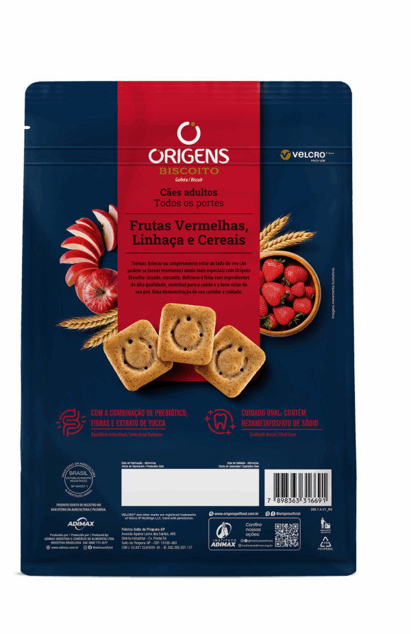Origens Premium Especial Biscuit Adult Dogs Red fruits, flaxseed and Cereals flavor - Image 3