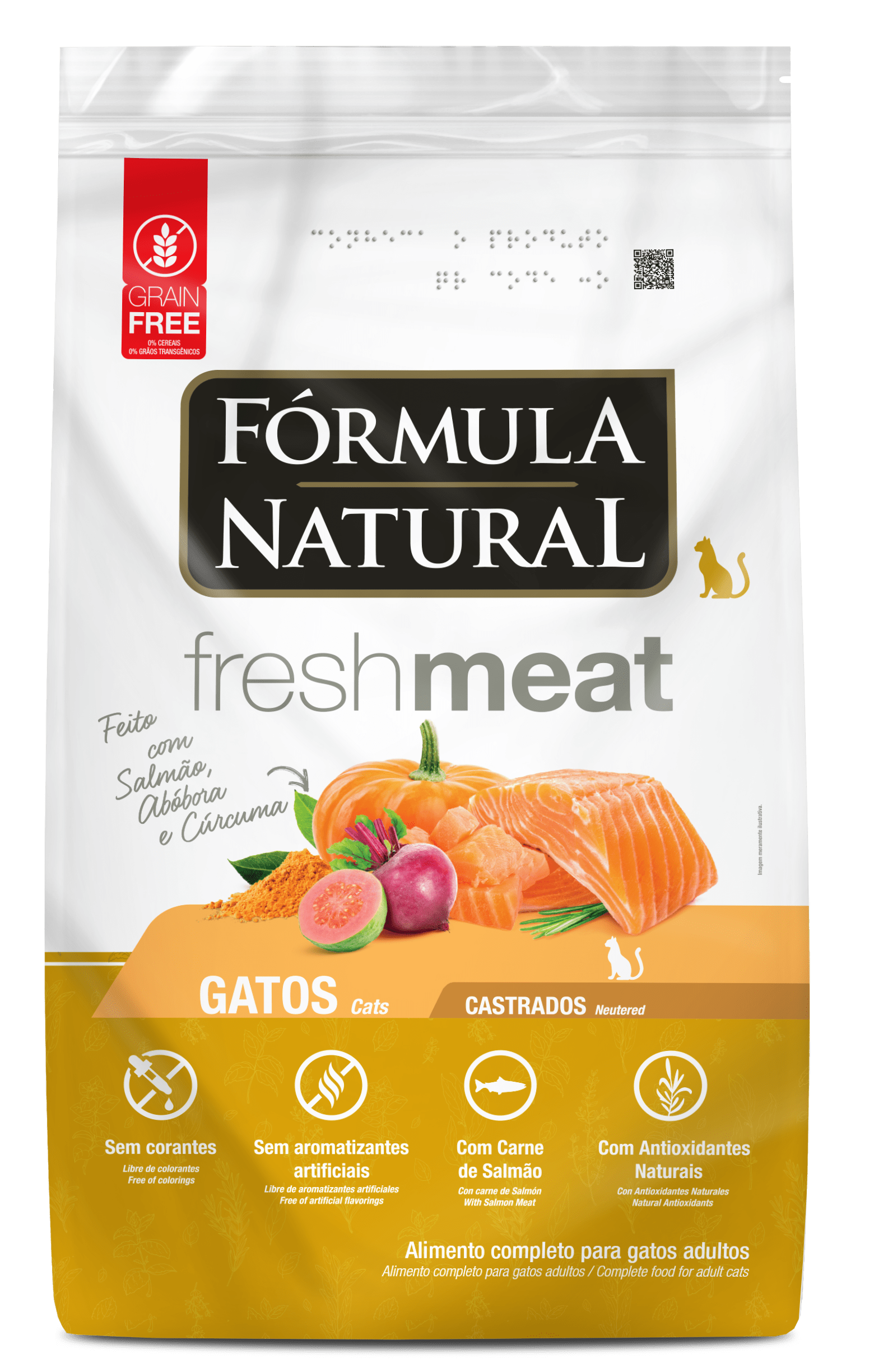Fórmula Natural Fresh Meat Gatos Castrados Sabor Salmão