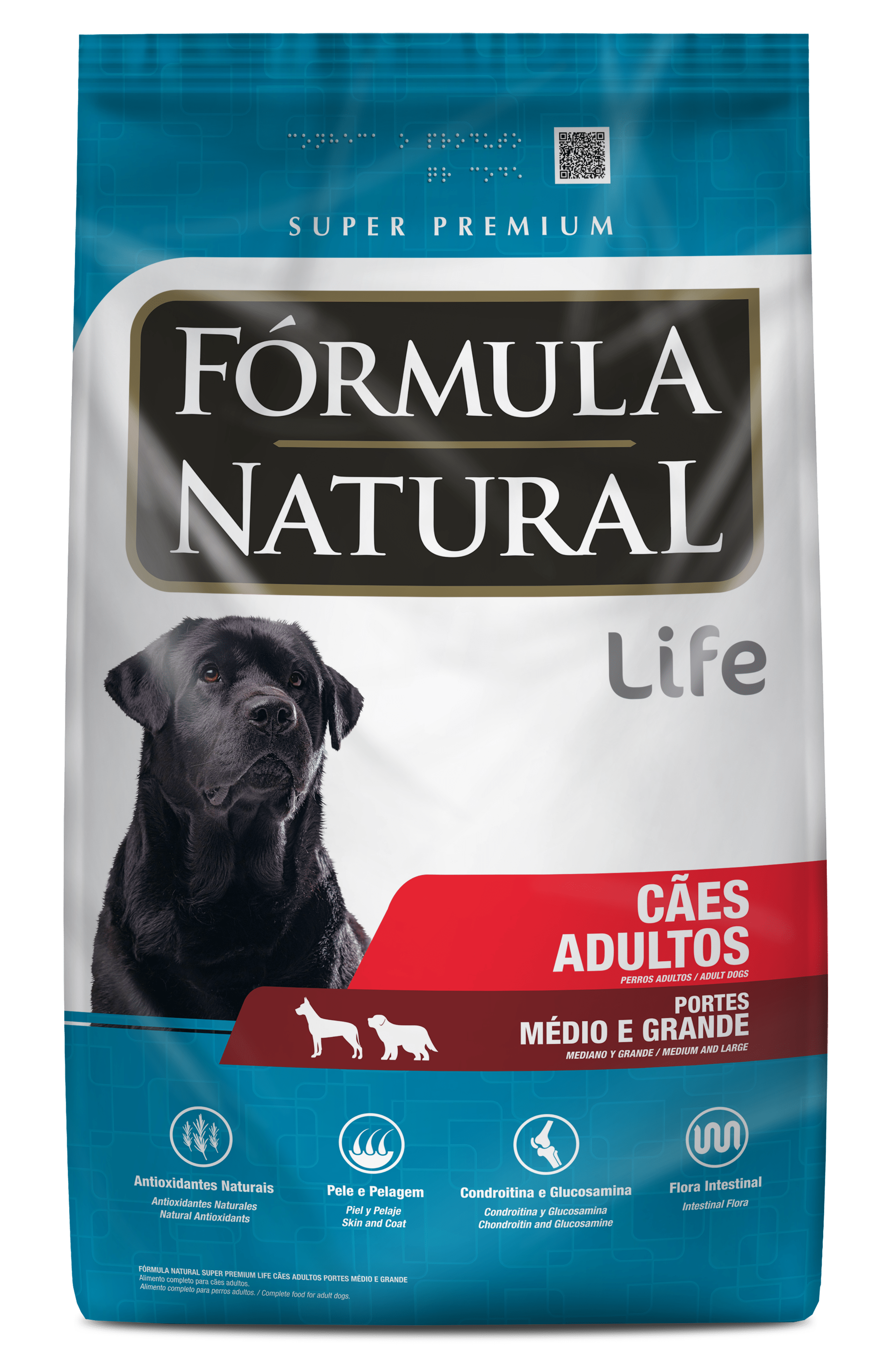 Fórmula Natural Super Premium Life Cães Adultos Portes Médio e Grande