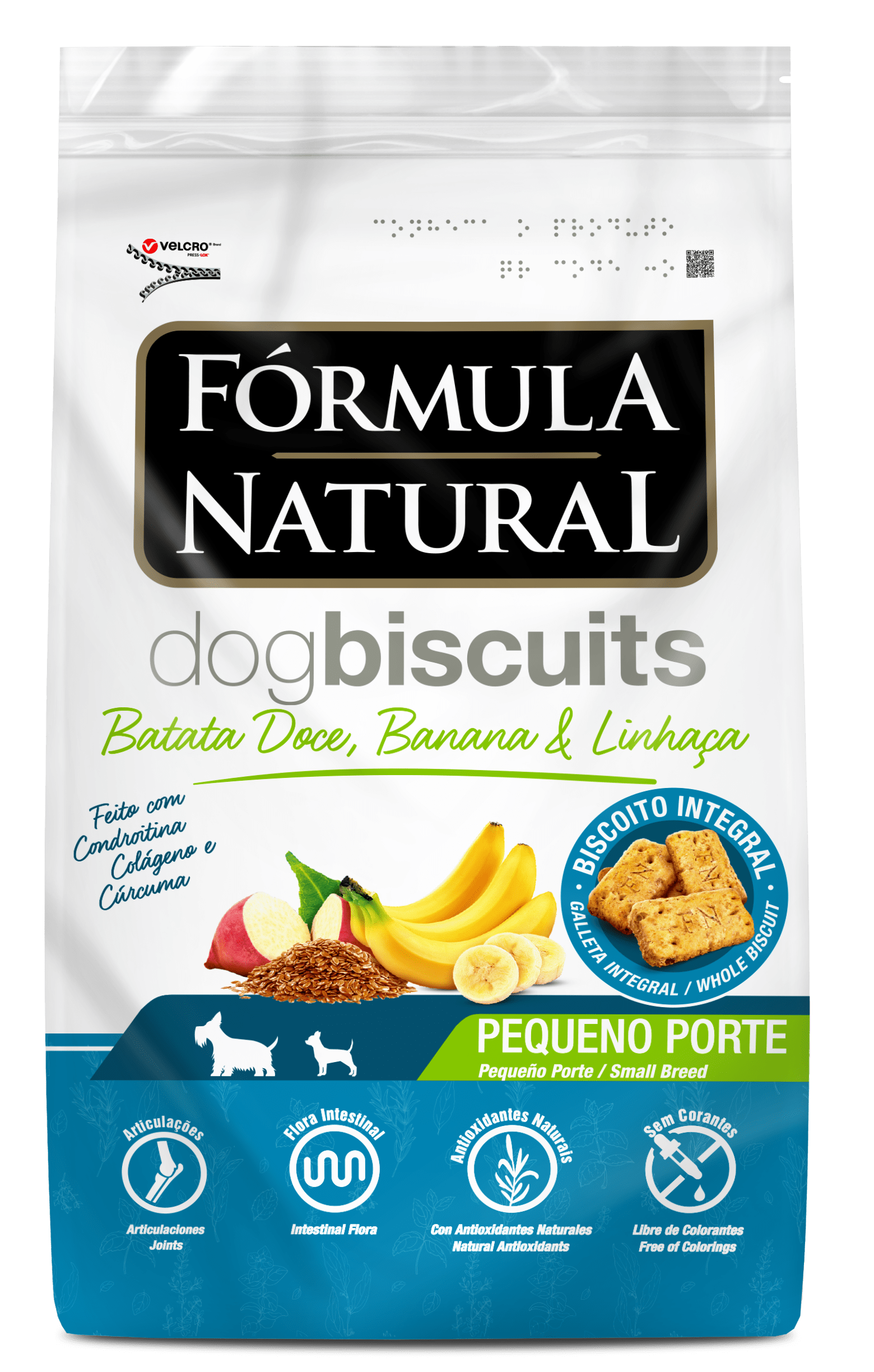 Натуральная формула Печенье для собак со сладким картофелем, бананом и мелким льняным семенем