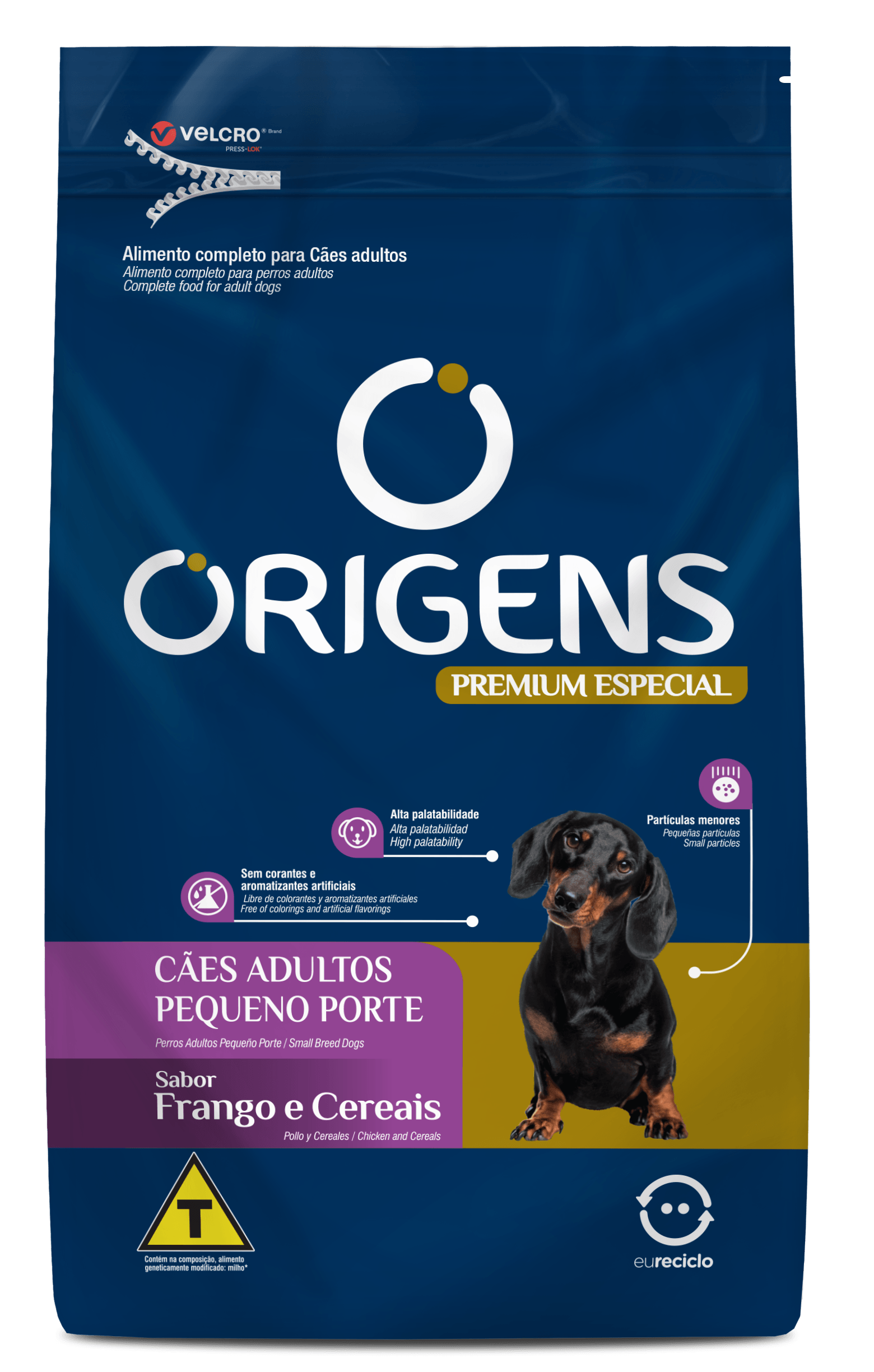 Origens Premium Especial Cães Adultos Portes Mini e Pequeno Sabor Frango e Cereais