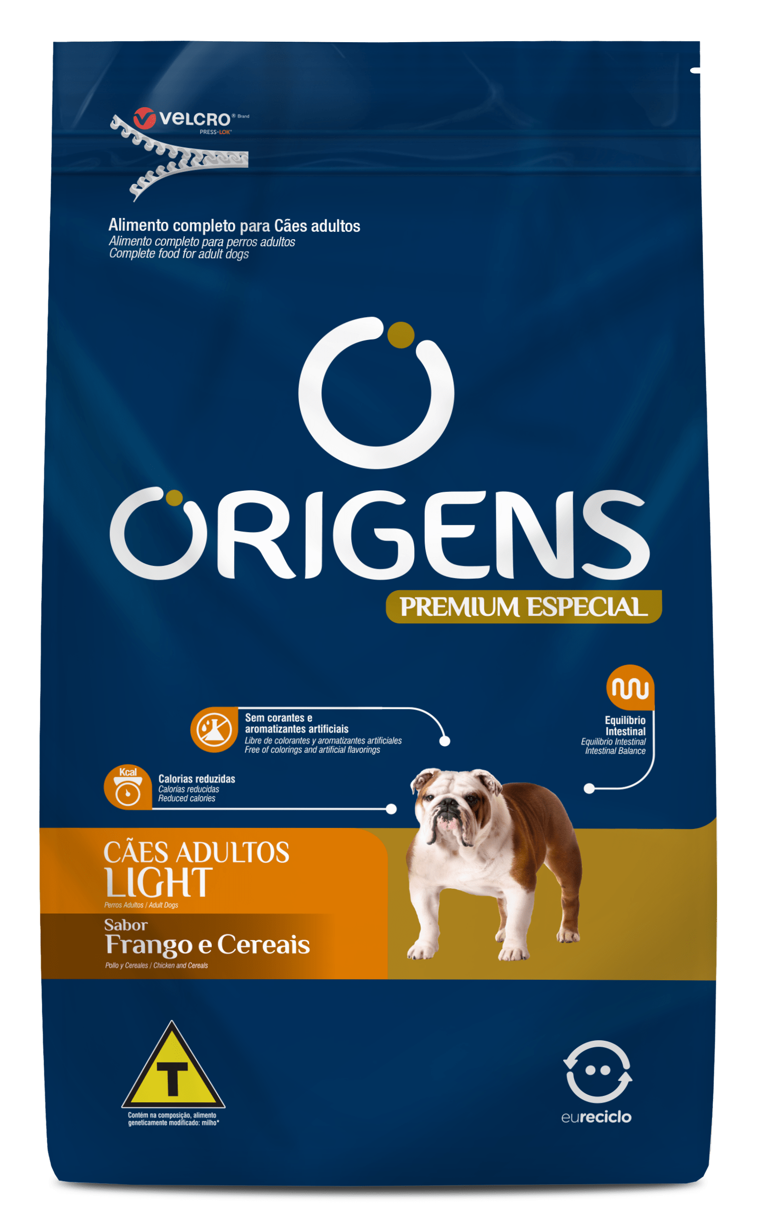 Origens Premium Especial Cães Adultos Light Sabor Frango e Cereais