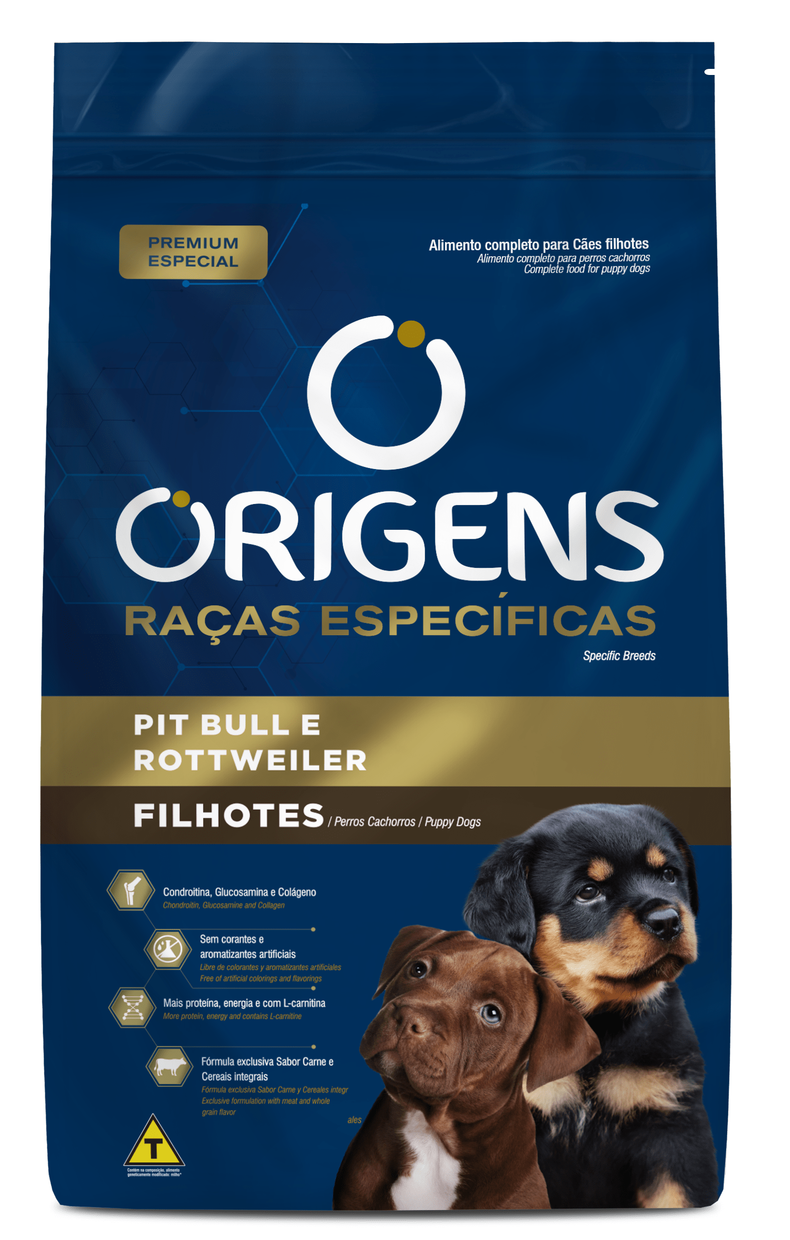 Origens Premium Especial Specific Breeds Puppies Pit Bull and Rottweiler