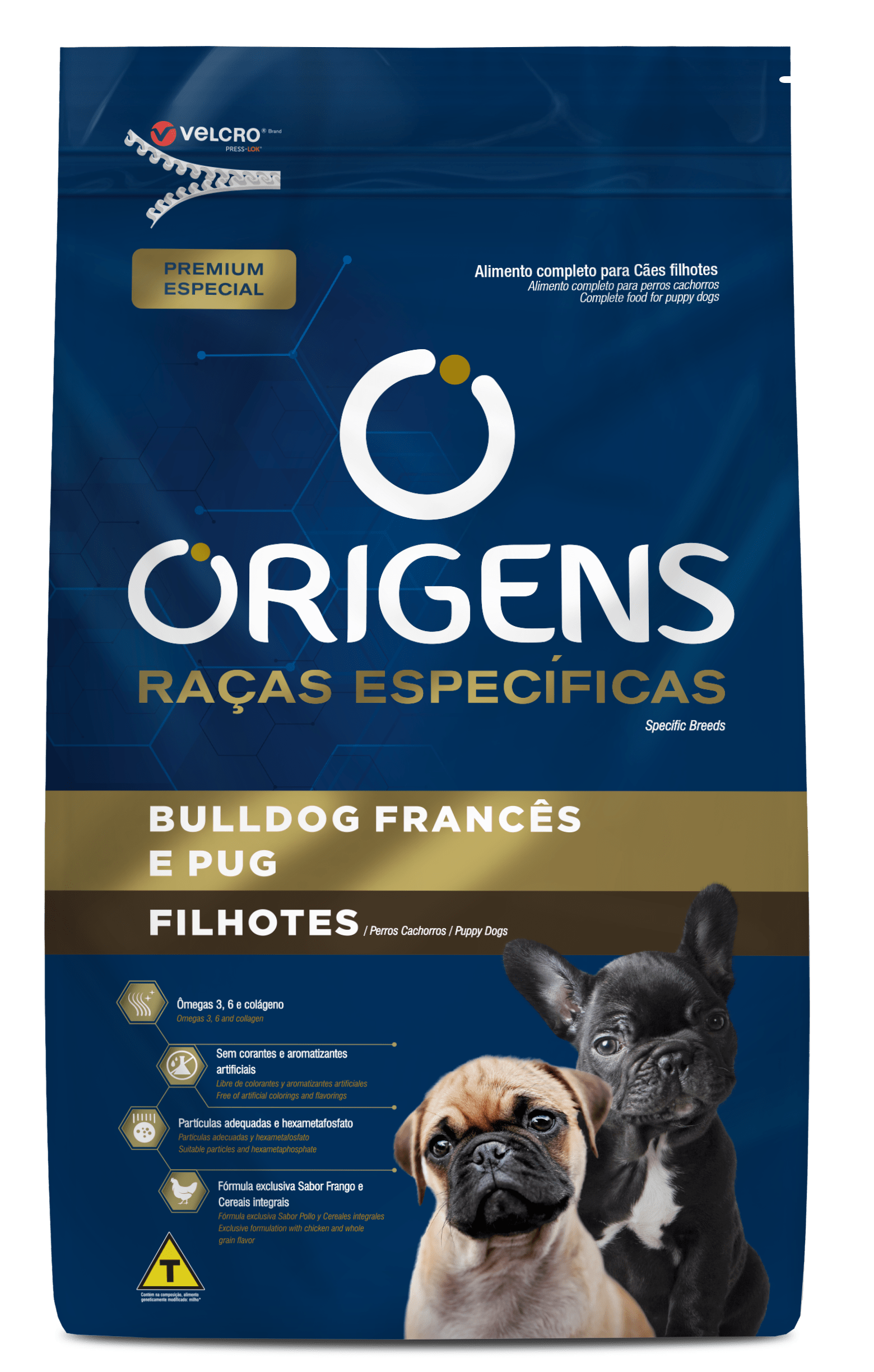 Origens Premium Especial Raças Específicas Cães Filhotes Bulldog Francês e Pug