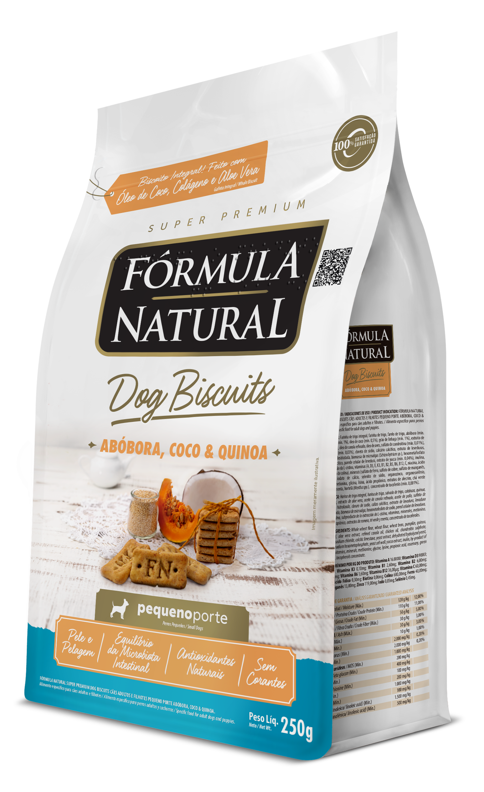 Fórmula Natural Dog Biscuits Pumpkin, Coconut and Quinoa Small