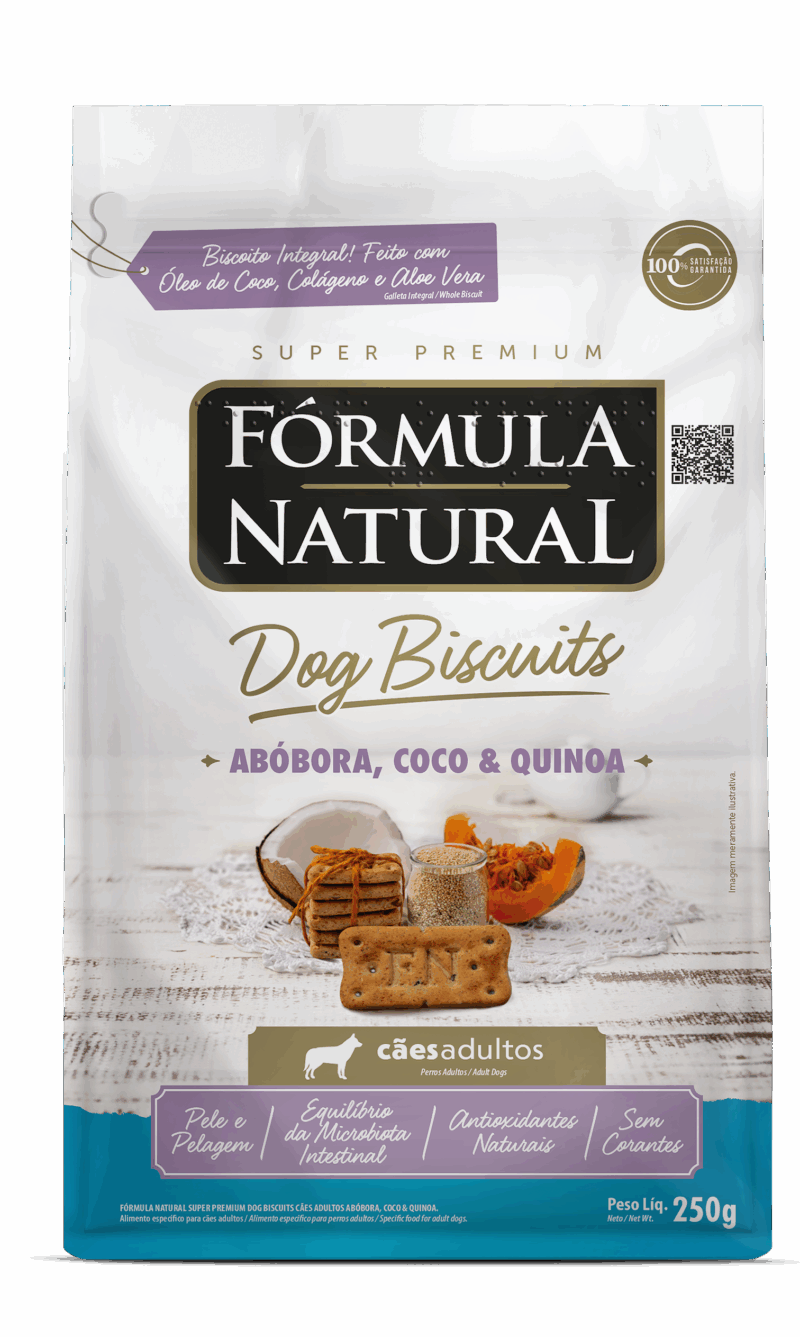 Fórmula Natural Dog Biscuits Abóbora, Coco e Quinoa Cães Adultos