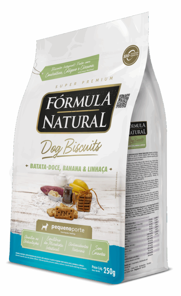 Fórmula Natural Dog Biscuits Batata Doce, Banana e Linhaça Pequeno Porte