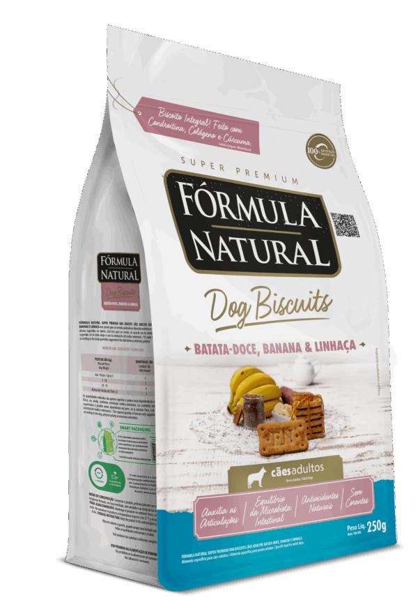 Fórmula Natural Dog Biscuits Batata Doce, Banana e Linhaça Cães Adultos