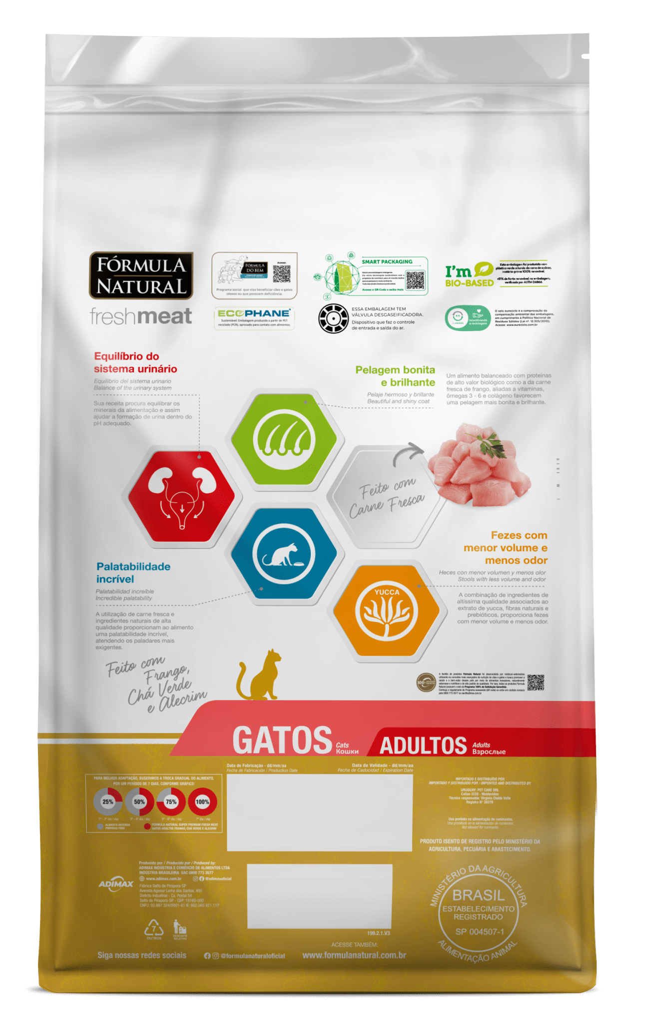 F Rmula Natural Fresh Meat Gatos Adultos Sabor Frango Adimax Alimentos Para C Es E Gatos