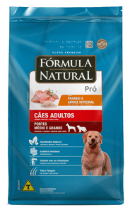 Fórmula Natural Super Premium Pró Cães Adultos Portes Médio e Grande Sabor Frango e Arroz Integral