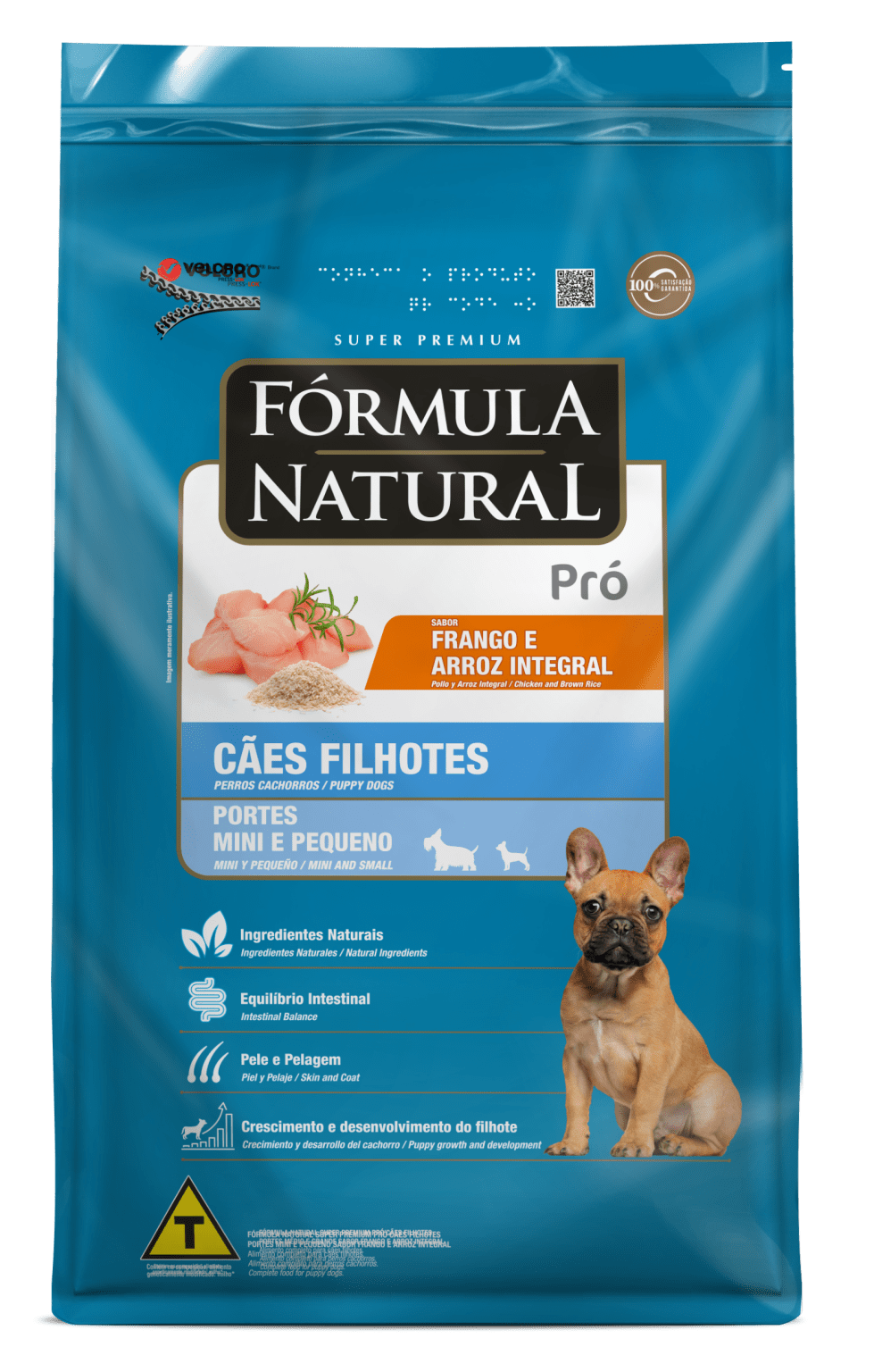 F Rmula Natural Pr C Es Filhotes Portes Mini E Pequeno Sabor Frango E Arroz Integral Adimax