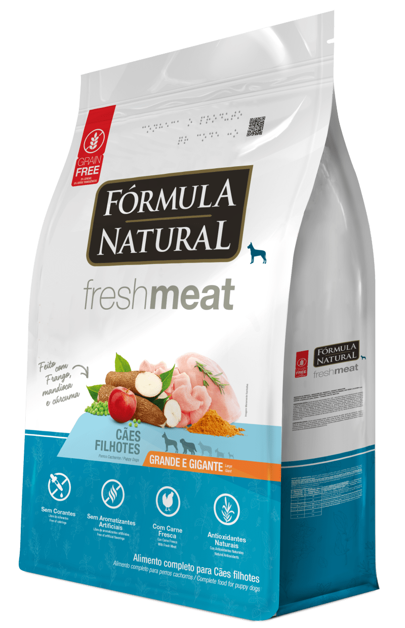 F Rmula Natural Fresh Meat C Es Filhotes Portes Grande E Gigante Adimax Alimentos Para C Es E