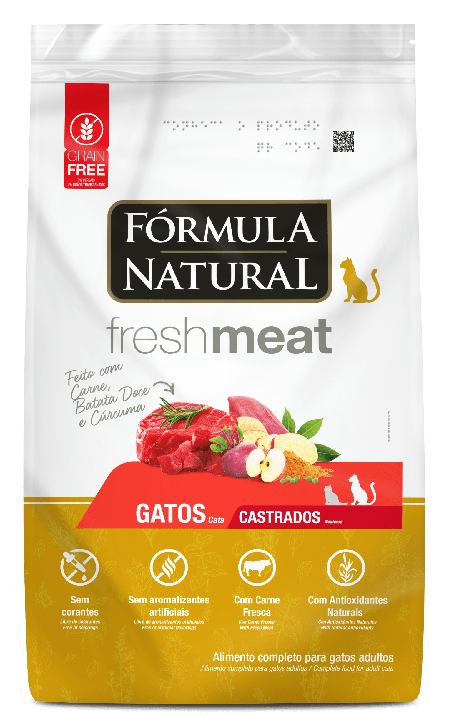 Fórmula Natural Fresh Meat Gatos Castrados Sabor Carne