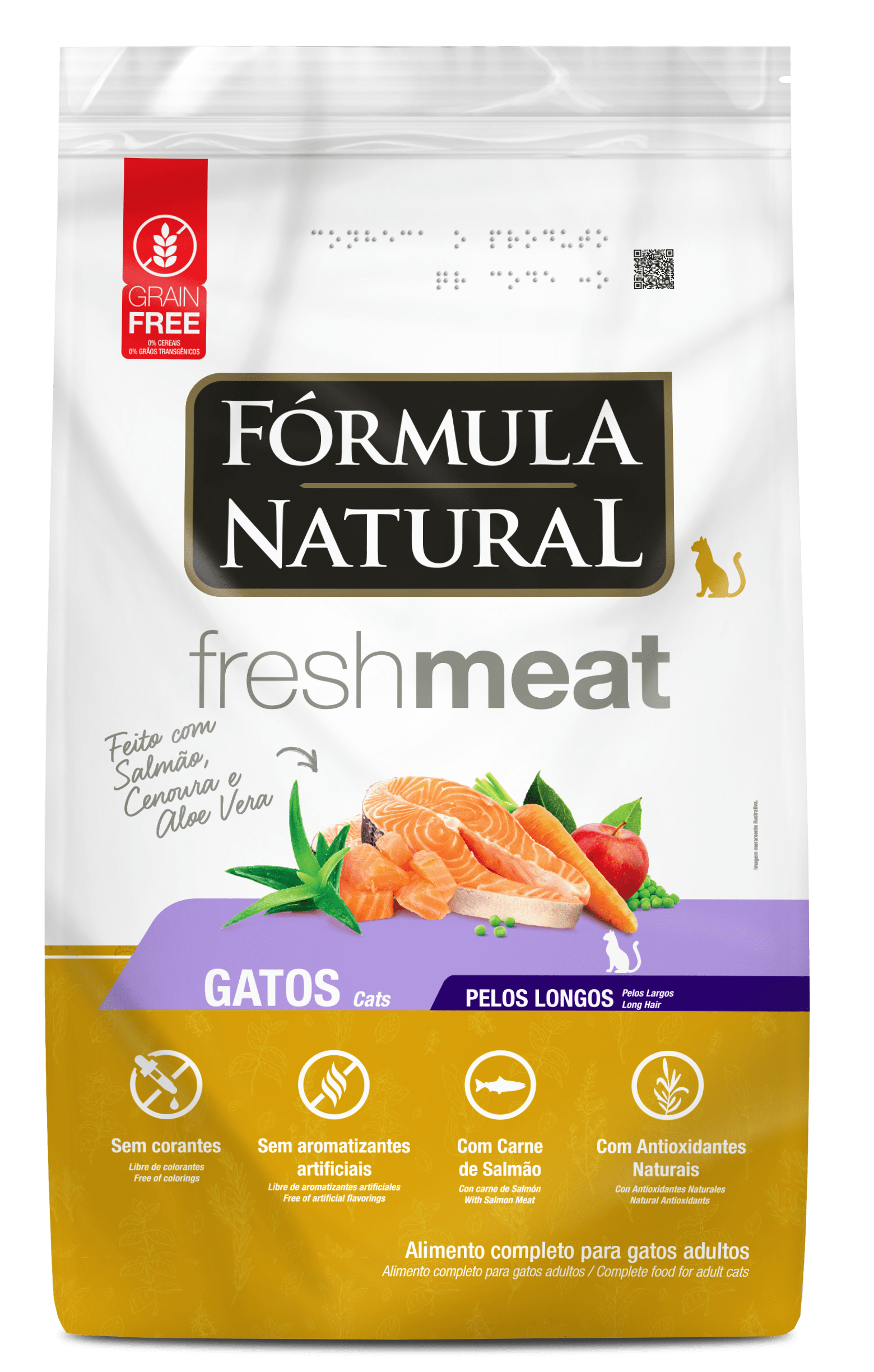 Fórmula Natural Fresh Meat Gatos Pelos Longos
