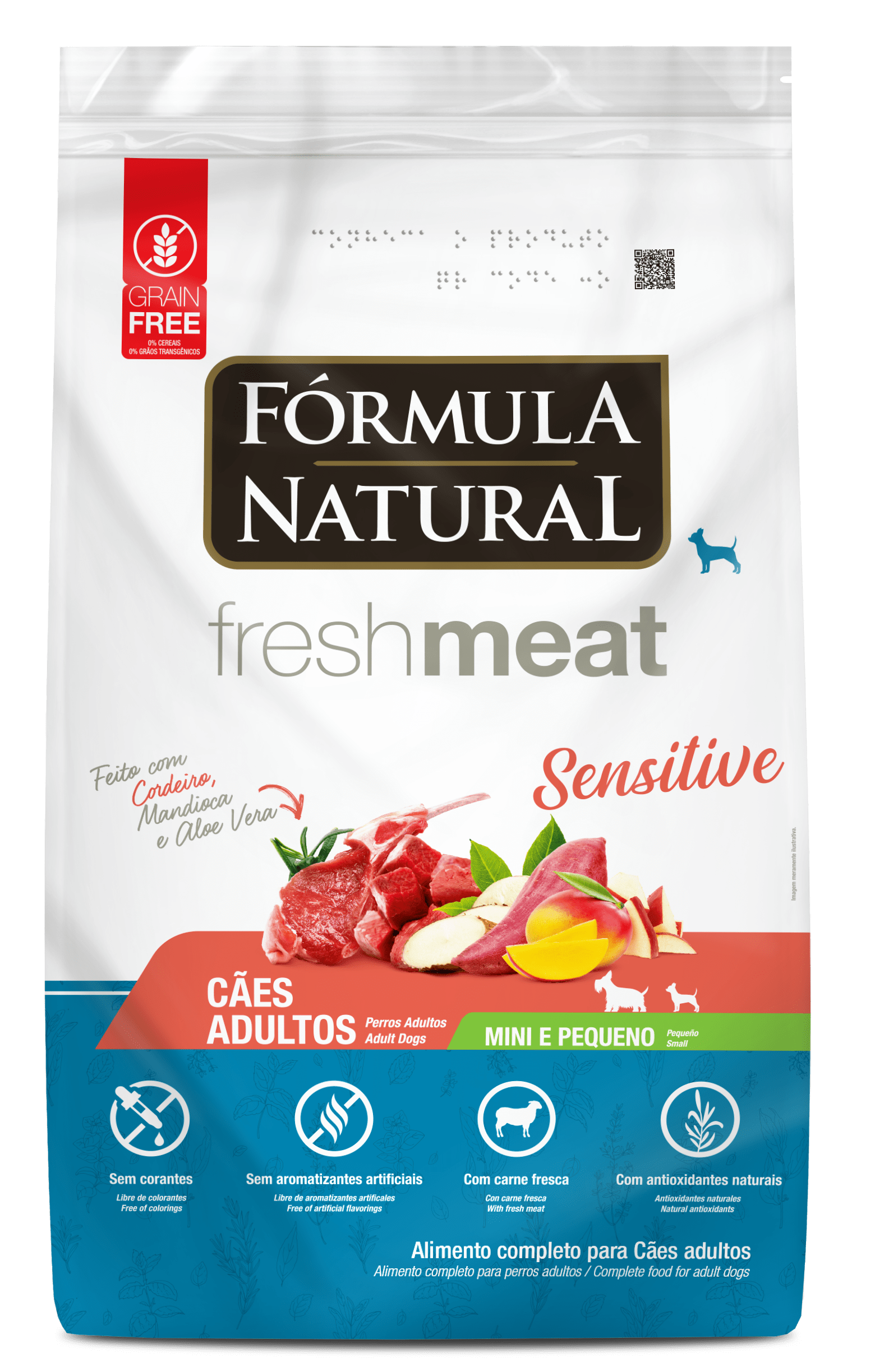 Fórmula Natural Fresh Meat Sensitive Adult Dogs Mini and Small Breeds