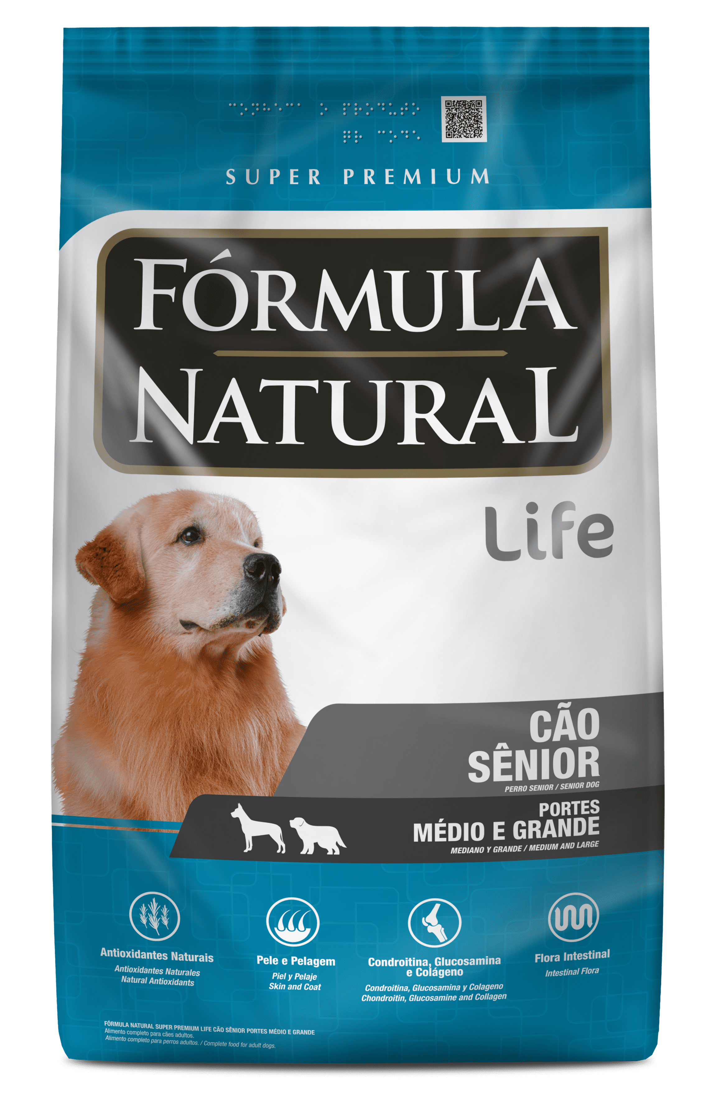 Fórmula Natural Super Premium Life Cães Sênior Portes Médio e Grande