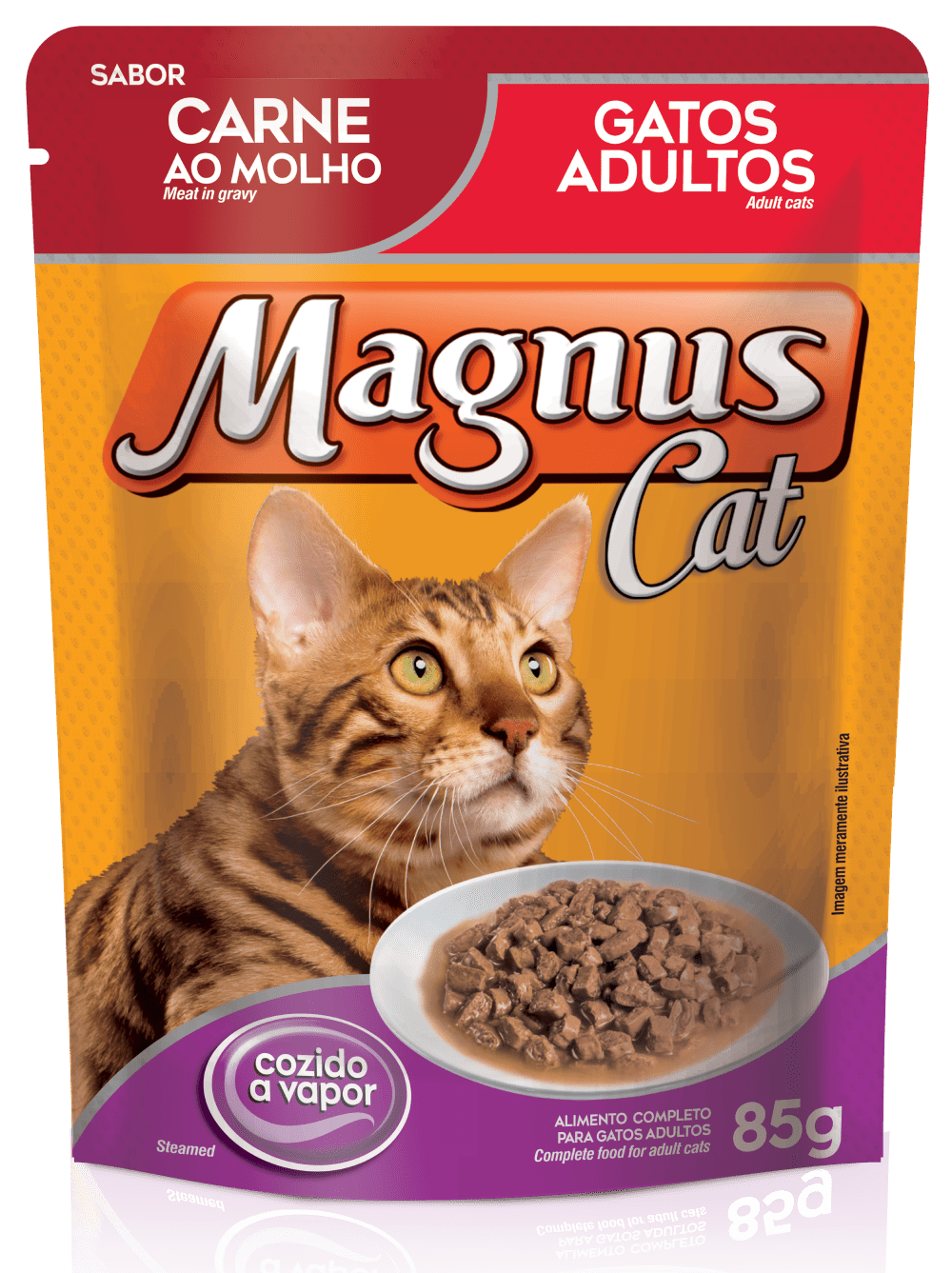 Magnus Sache Gatos Adultos Carne ao Molho