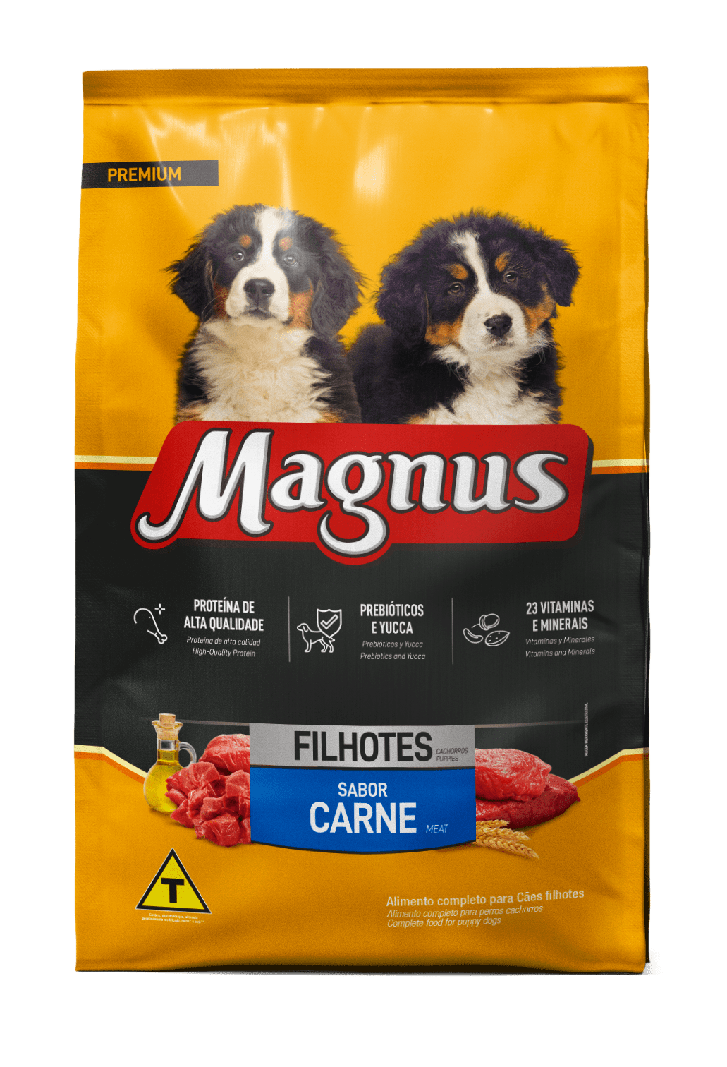 Magnus Premium Cães Filhotes Sabor Carne