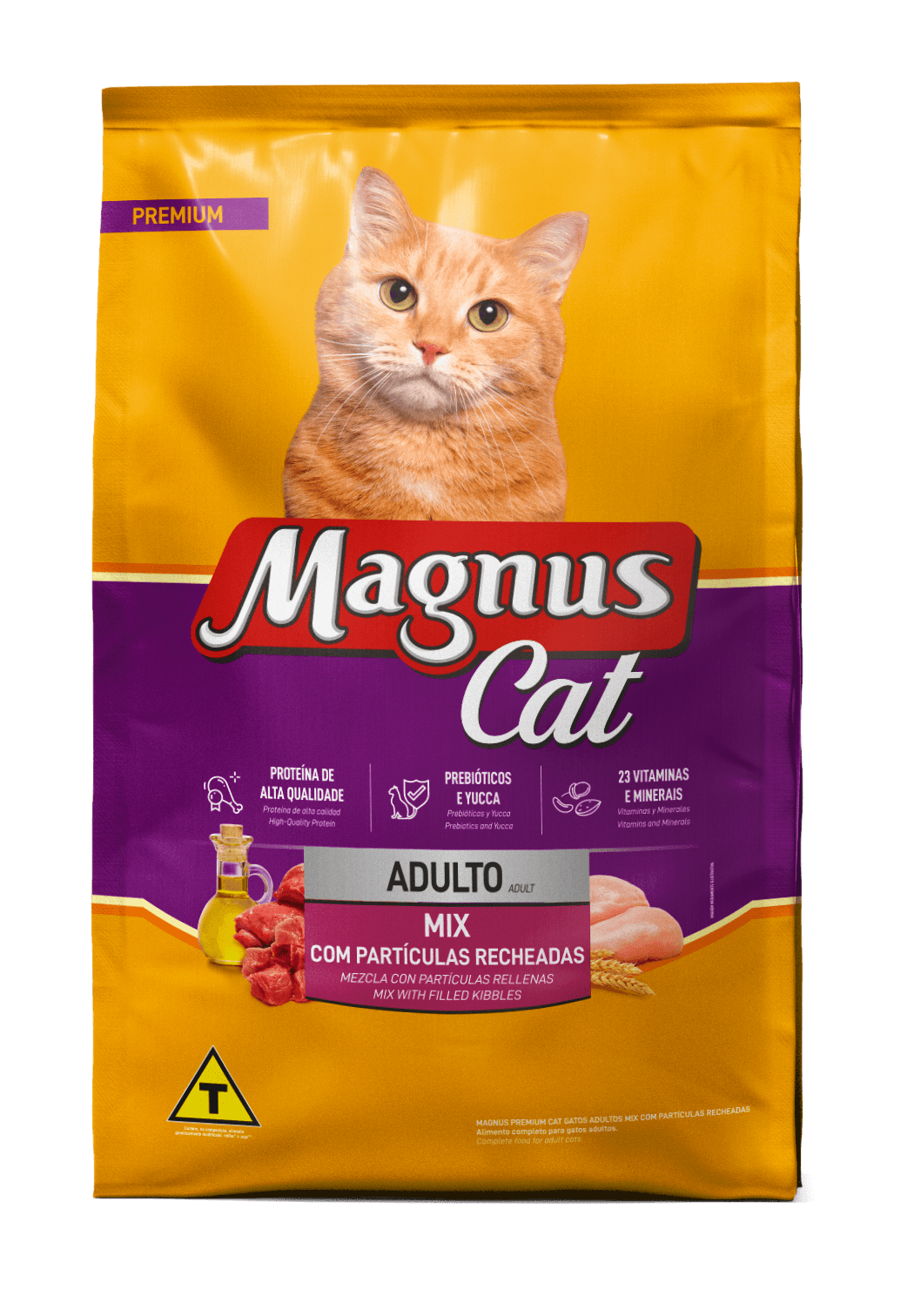 Magnus Premium Gatos Adultos Mescla com Partículas Rellenas