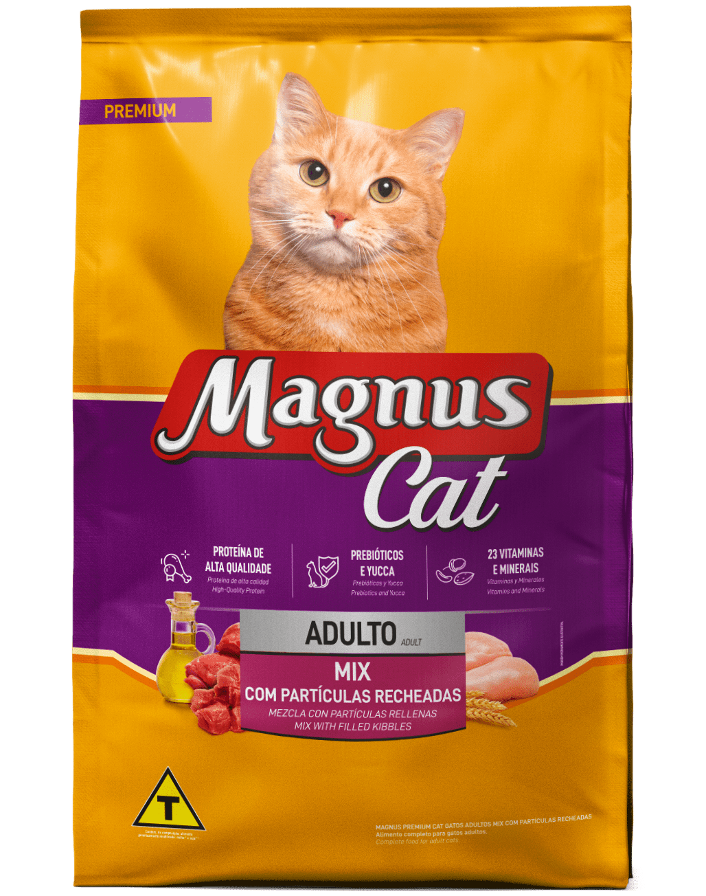 Magnus Premium Gatos Adultos Mix com Partículas Recheadas