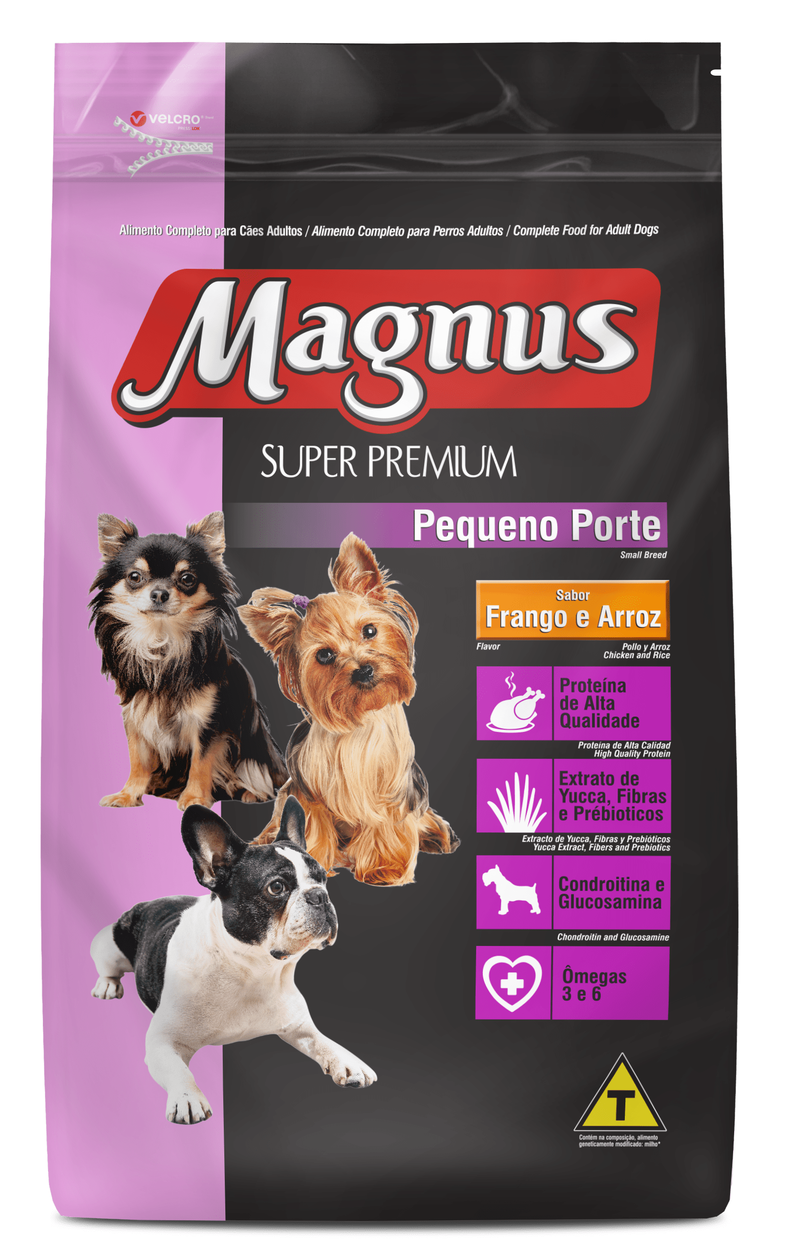 Magnus Super Premium Cães Adultos Pequeno Porte Sabor Frango e Arroz Adimax Alimentos para