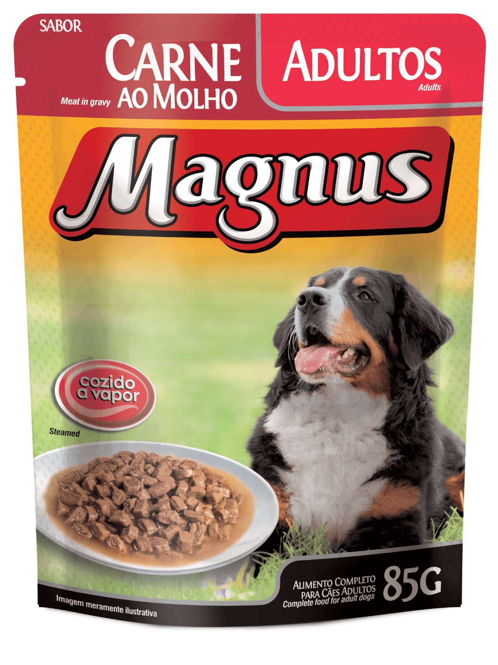 Magnus Sachê Cães Adultos Sabor Carne ao Molho
