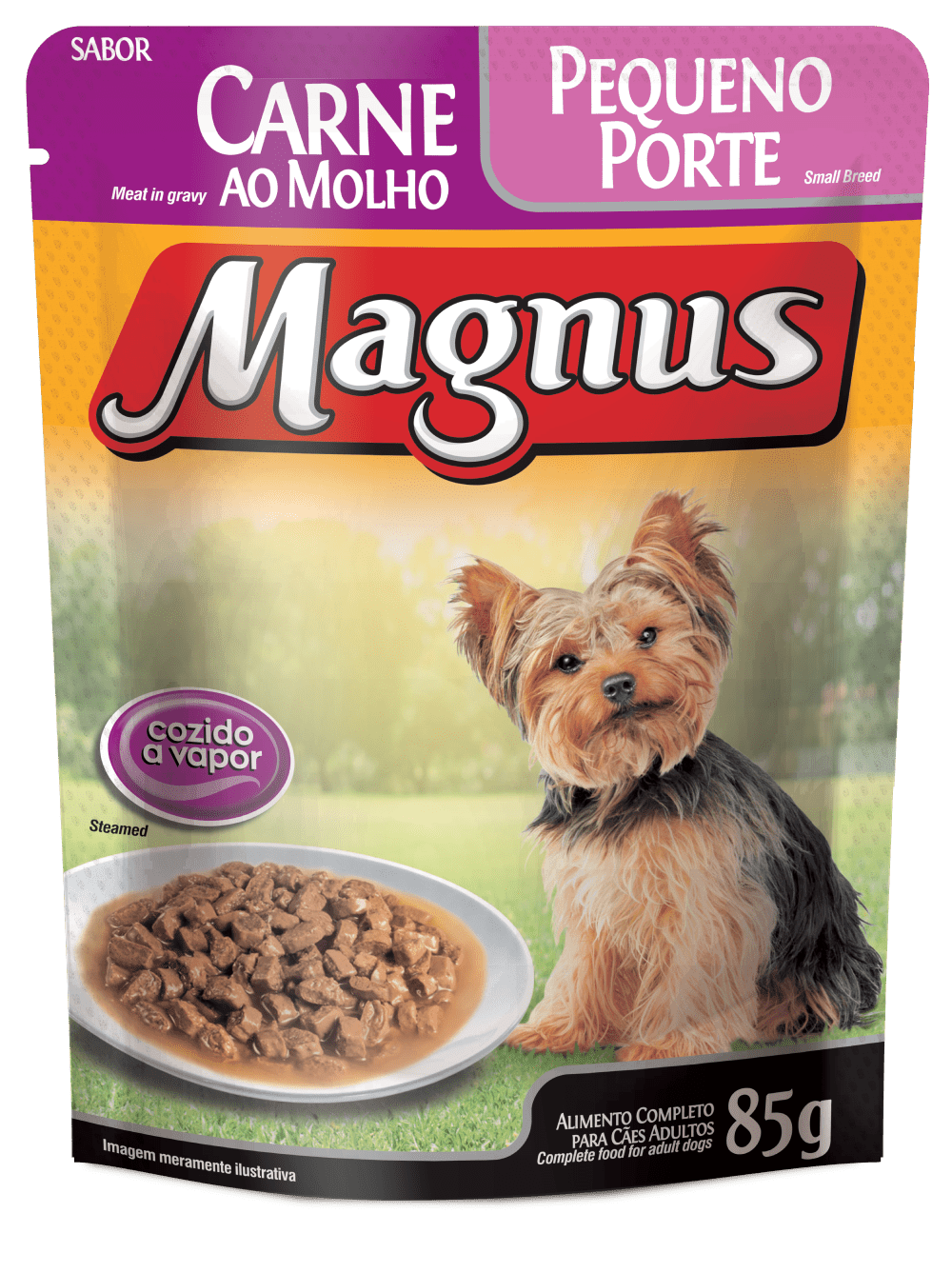 Magnus Sachet Perros Adultos Pequeño Porte Sabor Carne a la Salsa