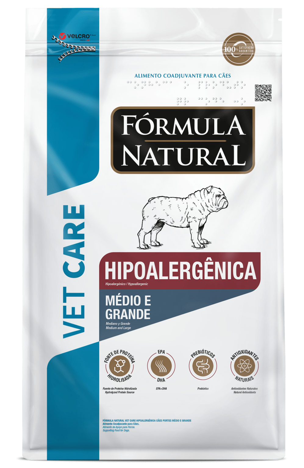 Fórmula Natural Vet Care Hipoalergênica Cães Portes Médio e Grande