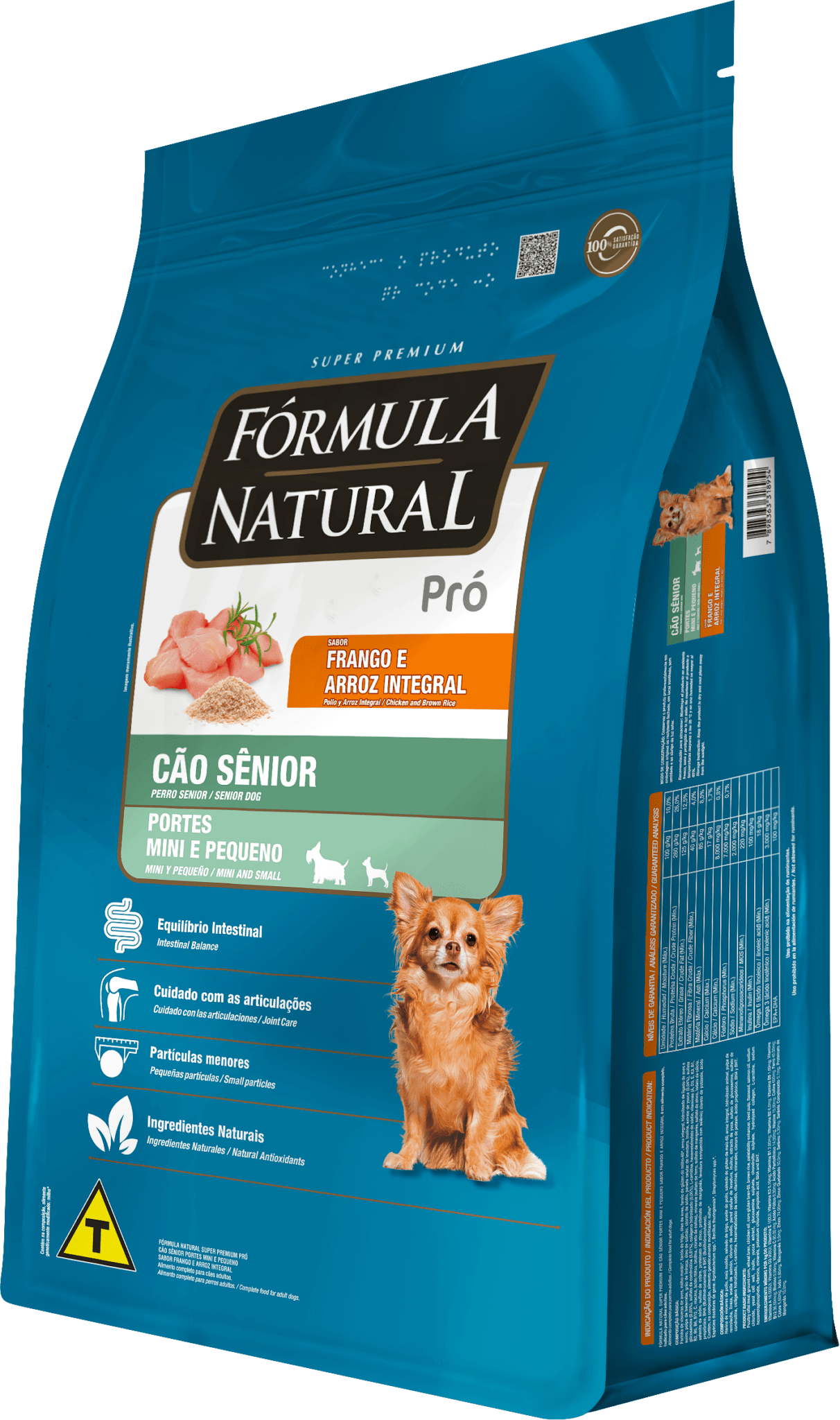 F Rmula Natural Super Premium Pr C O S Nior Portes Mini E Pequeno Sabor Frango E Arroz Integral