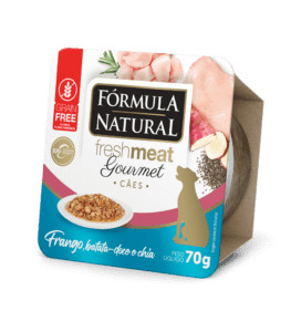 Fórmula Natural Fresh Meat Gourmet Cães Sabor Frango, Batata Doce e Chia