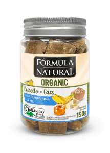 Fórmula Natural Organic Biscoito Cães Adultos Banana, Aveia e Mel