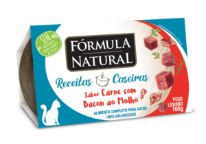 Fórmula Natural Receitas Caseiras Gatos Adultos Carne com Bacon ao Molho