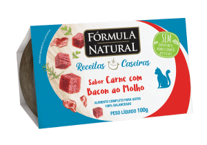 Fórmula Natural Receitas Caseiras Gatos Adultos Carne com Bacon ao Molho