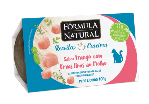 Fórmula Natural Receitas Caseiras Gatos Adultos Frango com Ervas Finas ao Molho