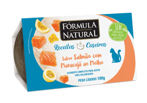 Fórmula Natural Receitas Caseiras Gatos Adultos Salmão com Maracujá ao Molho