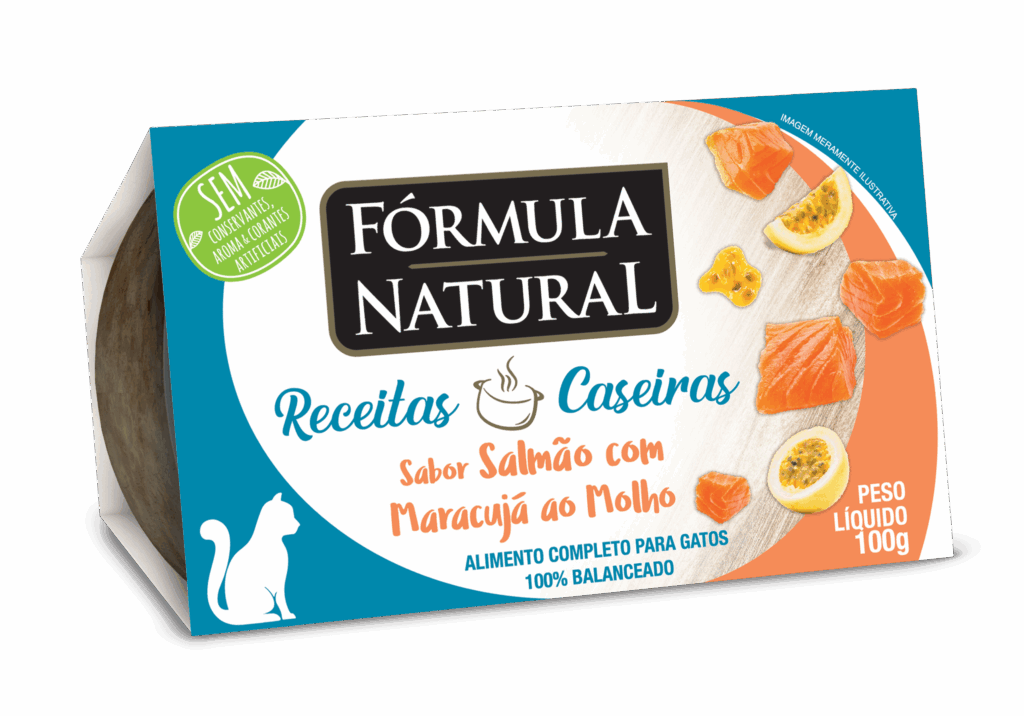 Fórmula Natural Receitas Caseiras Gatos Adultos Salmão com Maracujá ao Molho