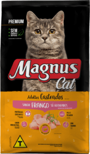 Magnus Cat Premium Gatos Adultos Castrados Frango Só Recheados