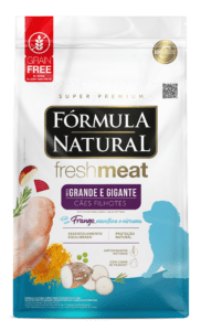 Fórmula Natural Super Premium Fresh Meat Cães Filhotes Portes Grande e Gigante Frango, Mandioca e Cúrcuma