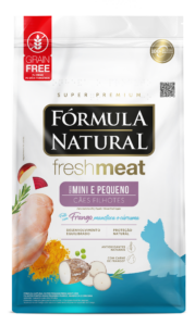 Fórmula Natural Super Premium Fresh Meat Cães Filhotes Portes Mini e Pequeno Frango, Mandioca e Cúrcuma